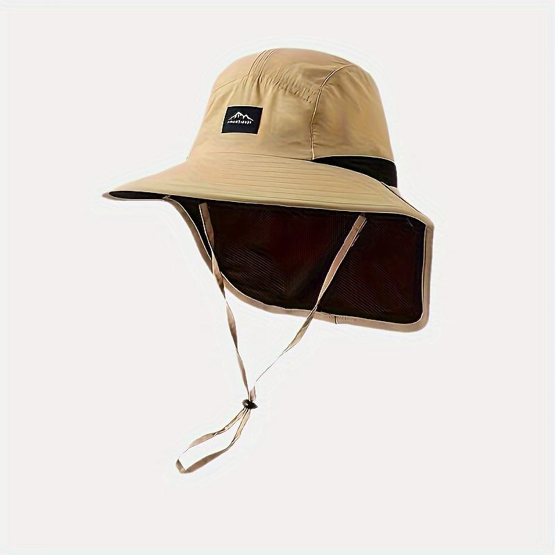 UV-Schutz Sonnenhut mit Nackenschutz, Anglerhut mit breiter Krempe zum Wandern, Sommer-Outdoor-Hut für Männer und Frauen, Verstellbarer Kinder-Sonnenhut