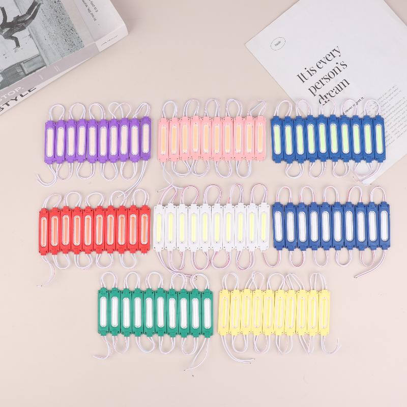 10Pcs/Lot 12V/24V Multicolour Led Modules Cob Light Backlight Shop Banner Waterproof Ip65 Decorations Warm White