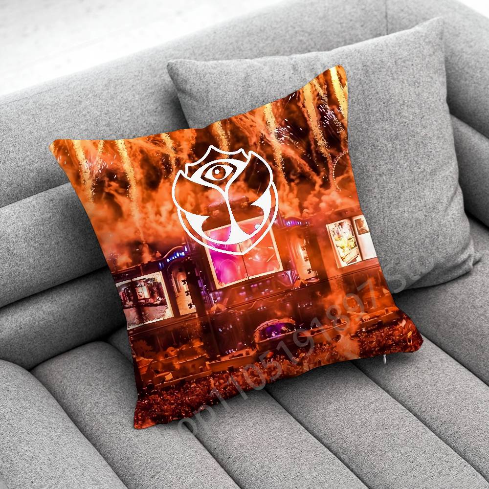 Tomorrowland Logo Music Throw Pillow Case For 45x45cm 40x40cm 30x30cm 50x50cm 55x55cm Square Home Pillowcase Case