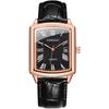 Square Men's Watch Analog Waterproof Leather Strap Antique Simple Stylish Square Design