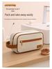 Large Capacity Canvas Travel Makeup Bag - High-End Portable Cosmetic Handbag