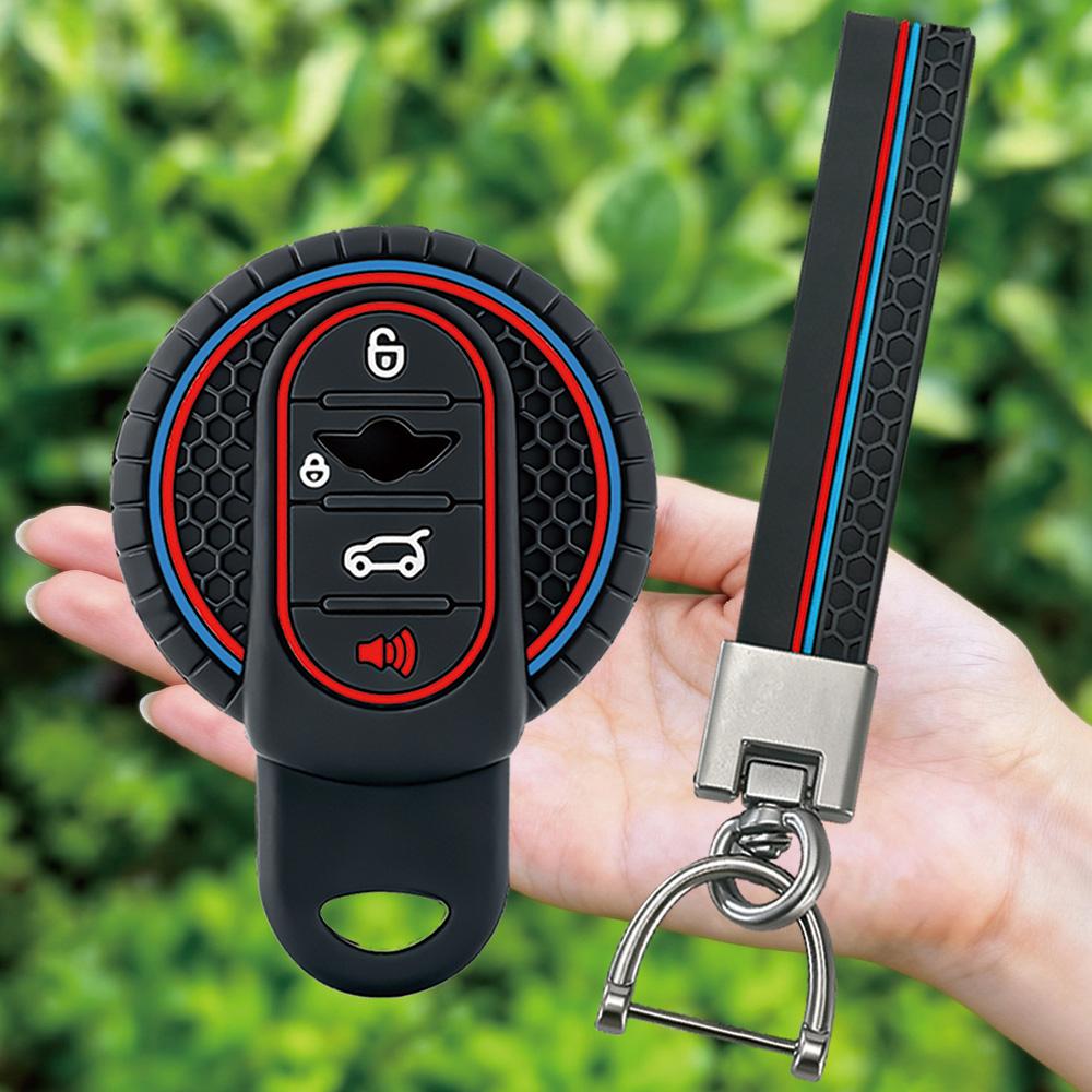 Silicone Car Remote Key Case For BMW MINI COOPER S ONE JCW F54 F55 F56 F57 F60 CLUBMAN COUNTRYMAN Keychain Auto Accessories