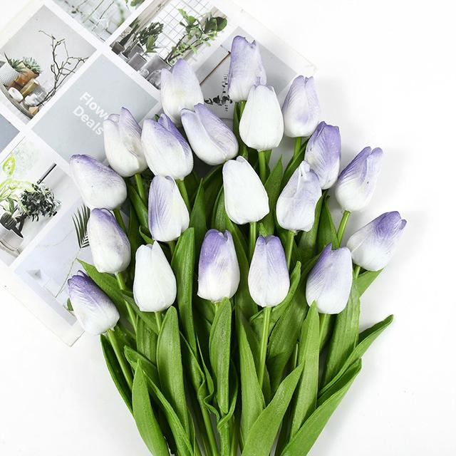 35 Cm Tulpan blomma konstgjord tulpan bukett 10 /5st skum falsk blomma för bröllopsceremoni dekor hem trädgård bukett dekor 