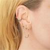 Design Stainless Steel Cubic Zirconia Hoop Earrings For Women Gold Color Pendant Cartilage Piercing Earring Unusual Jewelry
