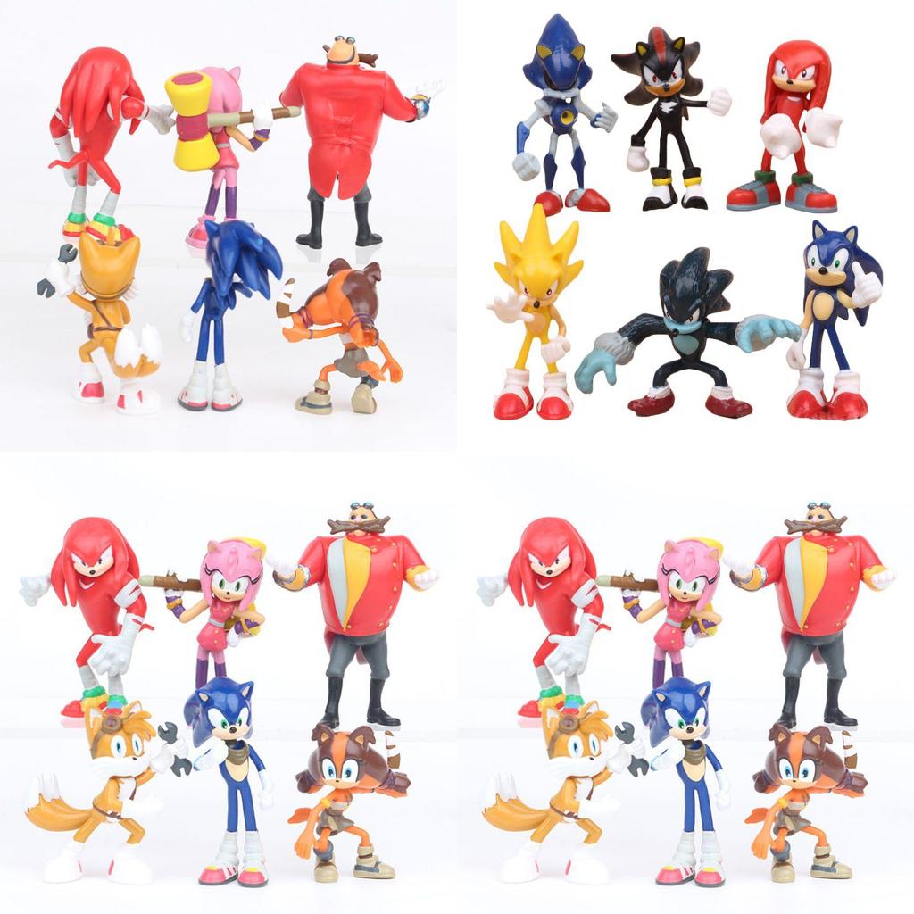 Sonic The Hedgehog Figures Pvc Collectible Ornaments For Kids And Fans