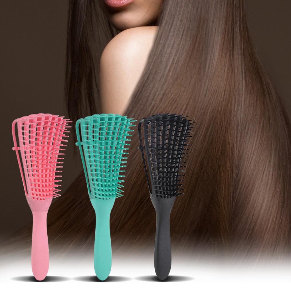 Women Hair Comb Massage Scalp Detangle Hairbrush Nylon Brush Wet