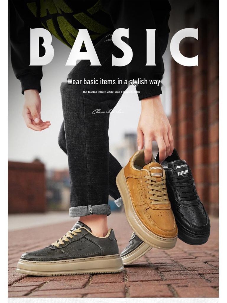 Men's Autumn 2025 Retro Leather Casual Shoes - High-End Versatile British Style