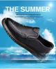 2026 Men's Breathable Soft Sole Slip-On Casual Shoes with Comfortable Rubber Perforated Design