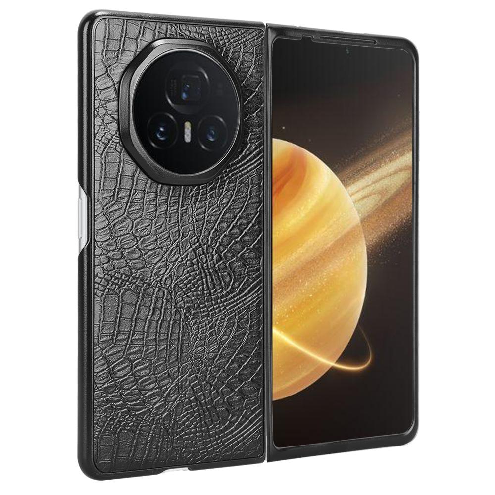 For Honor Magic V3 5G Case Crocodile Texture Leather Coated Hard PC Phone Cover