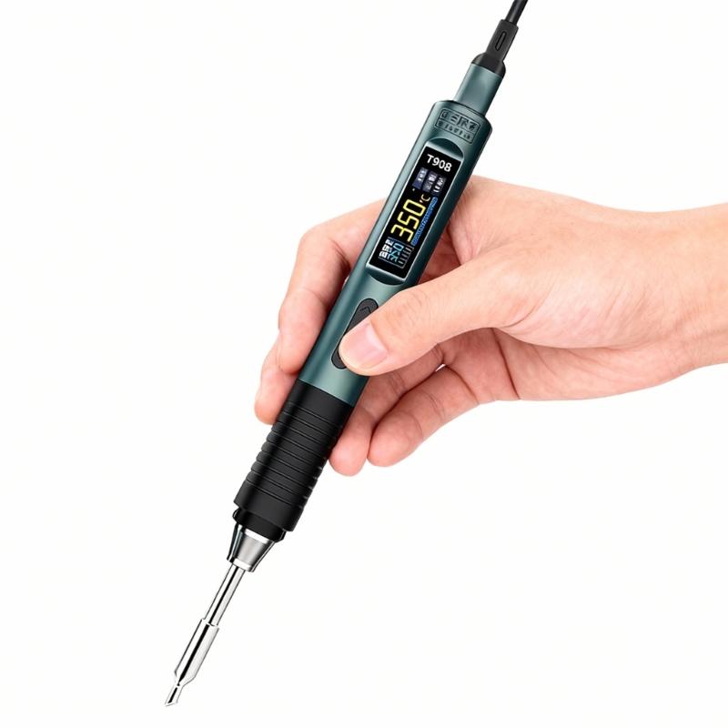 High Precise Temperature Control Soldering Iron LCD Screen Adjustable 18-140W Power for Professional Welding Repairs