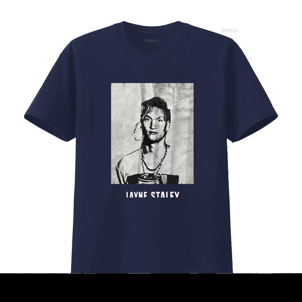 Alice In Chains Layne Staley T Shirt Rock Band Tribute Design Fit American Style Vintage Washed Stretched Soft Homme Unisex