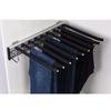 Wall Mounted Extendable Trousers Hanger 9 Scarf  Holder Hanger Rail Black Household Pull Out Wardrobe Trouser Rack