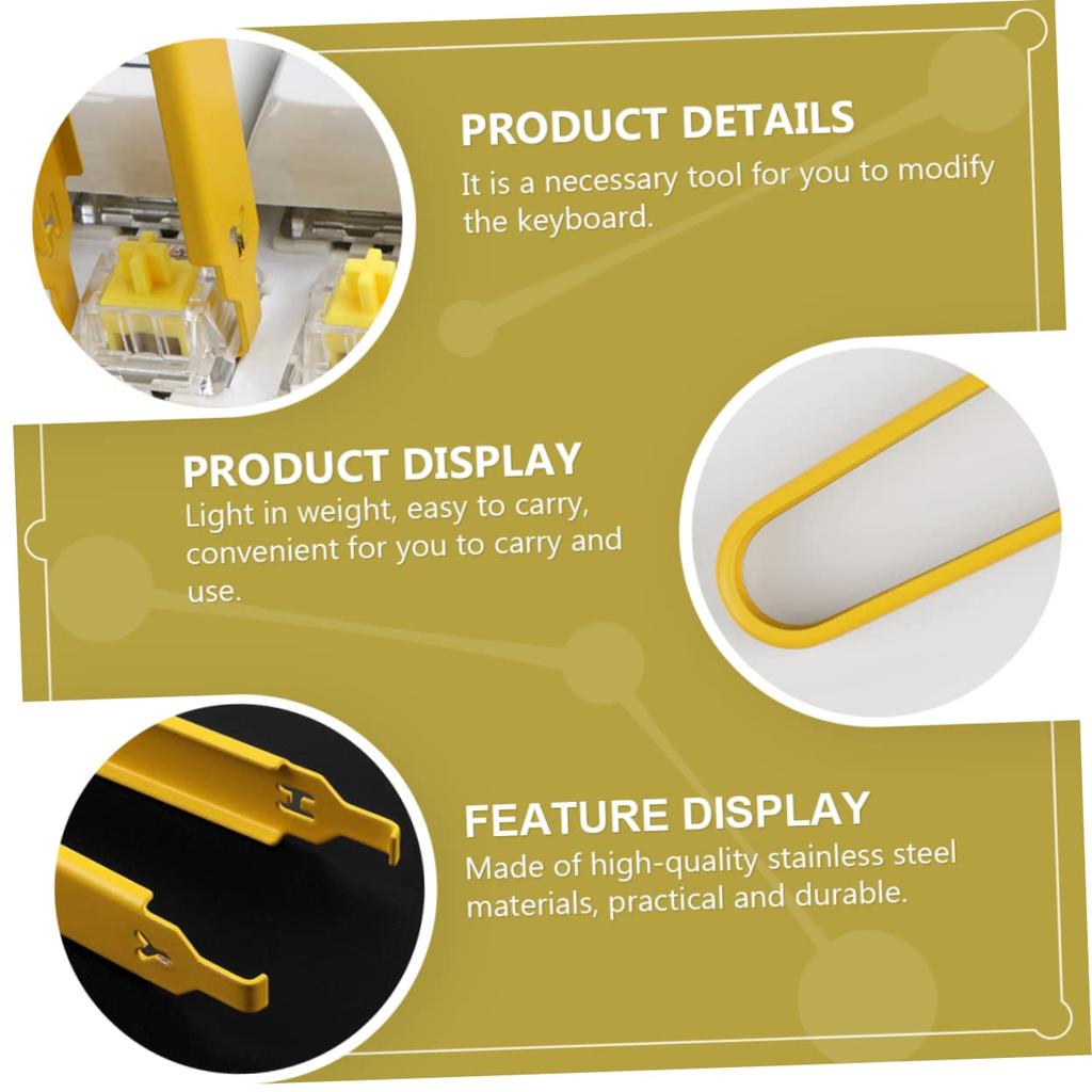 VORCOOL Shaft Puller Switch Remover for Computer Keyboards, Portable Keyboards, and Mechanical Keyboards, Stainless Steel Cap Remover Tool