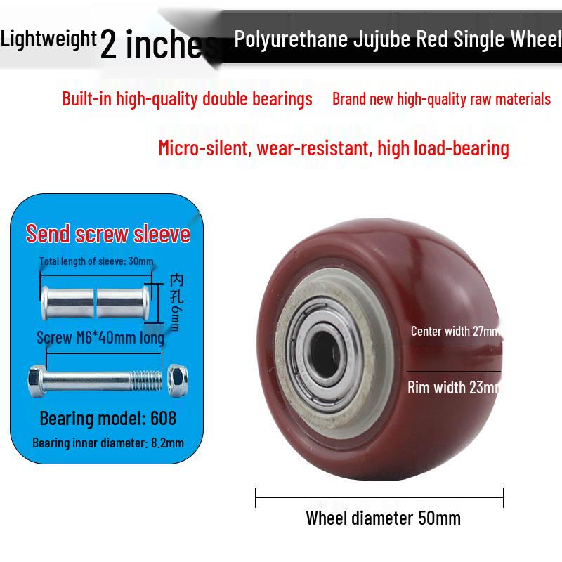 Nylon Swivel Caster Wheels: 2-6 inch Heavy-Duty Rubber & Flat Plate Options