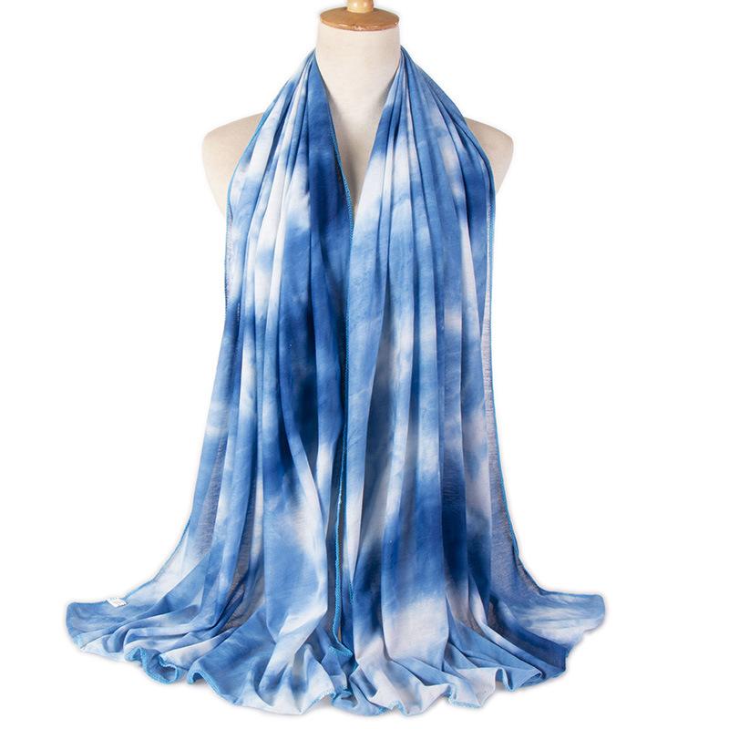 Tie Dye Modal Sweatshirt Scarf Fashionable Thin and Versatile Retro and Breathable