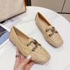 2025 Spring Autumn Shoes Women Flats Soft Fashion Brand Ladies Single Shoes Beige Black Blue Big Size 42