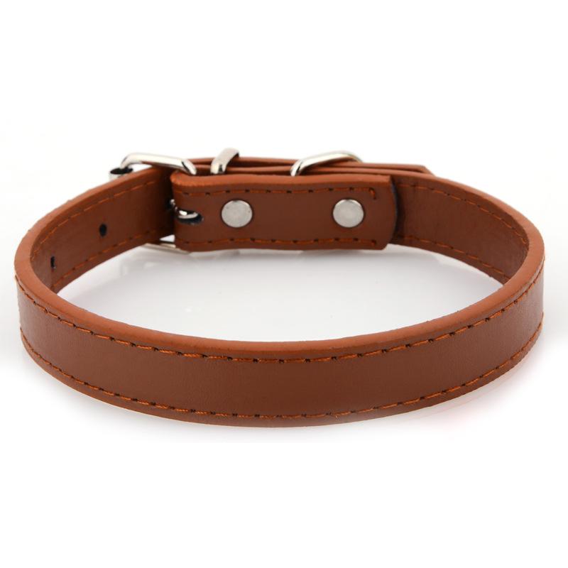 PU kůže psí obojek: Více specifikací, Jednoduchý design, Plochý obojek pro domácí mazlíčky, Vícebarevné možnosti
