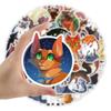 Non-Toxic 50Pcs/Pack Cat Warrior Anime Cartoon Sticker Diy Diary Cute Aesthetic Cat Waterproof Stickers For Water Bottle Laptop Phone