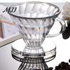 Hand Drip Coffee Maker Dripper Filter Cup with Spiral Groove Design, Pour Over Cone, Easy Clean Brewer V.60 Heat Resistant Transparent Plastic
