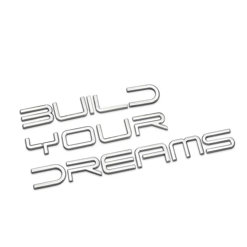 Car Logo Metal Modification BYD ATTO 3 Han Don Build Your Dream Letter Decoration Sticker for BYD Series Car Logo Tail Tag