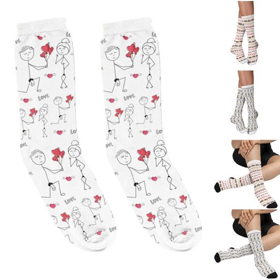Skarpetki Walentynkowe Z Zabawnymi Wzorami Piersi Skarpetki Męskie Damskie Elastyczne Zabawne Skarpetki do Połowy Łydki Walentynkowy Prezent Rocznicowy dla Niego Niej