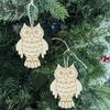 20/30/40 Owl wood Cut pieces, DIY handicrafts, blank wooden ornaments with holes Party decorations, holiday gift decorations