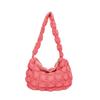 Women Quilted Tote Bag Solid Color Large Capacity Soft Puffer Handbag