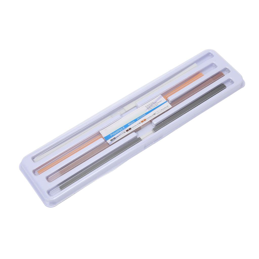 60pz Strisce Abrasive per Lucidatura Dentale Double Sides 4 Colori Strisce Abrasive per Gioielli