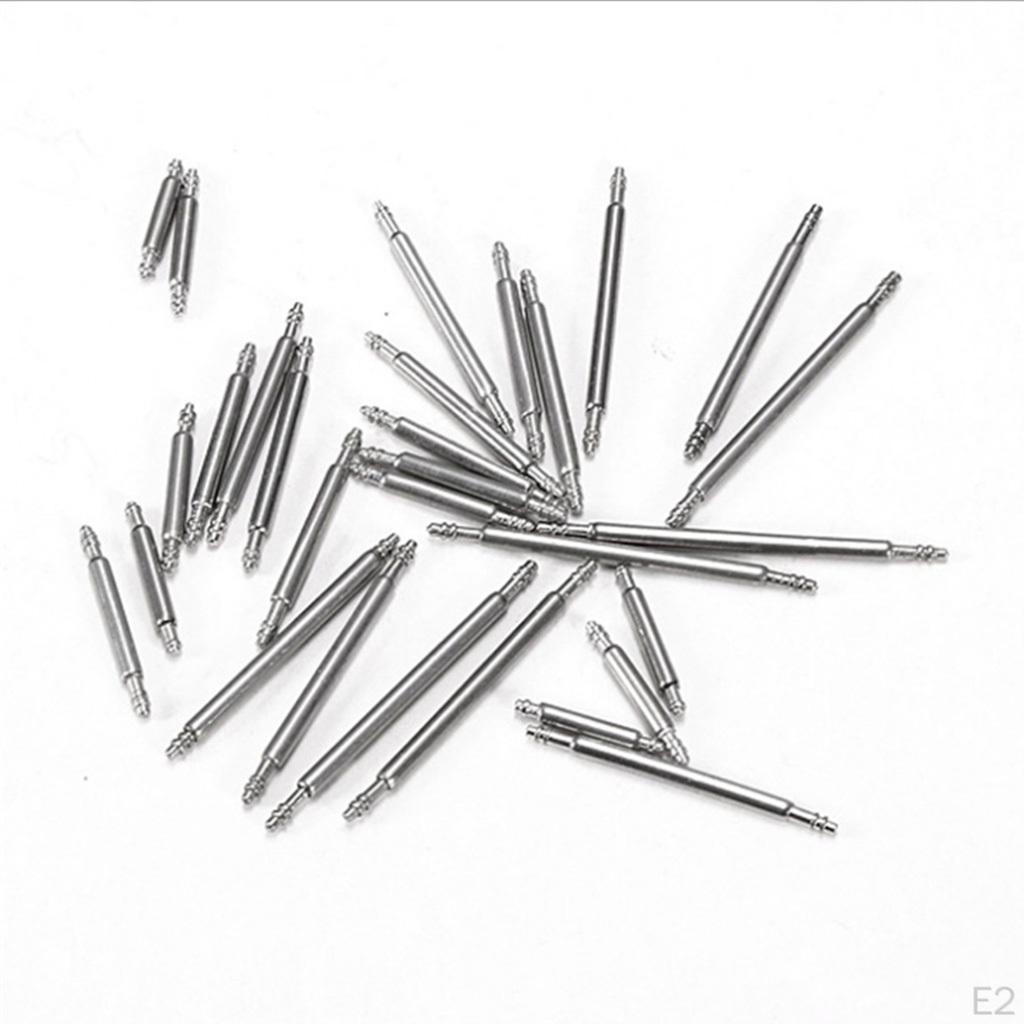 100 Pieces Pins Strap - Silver, 14mm