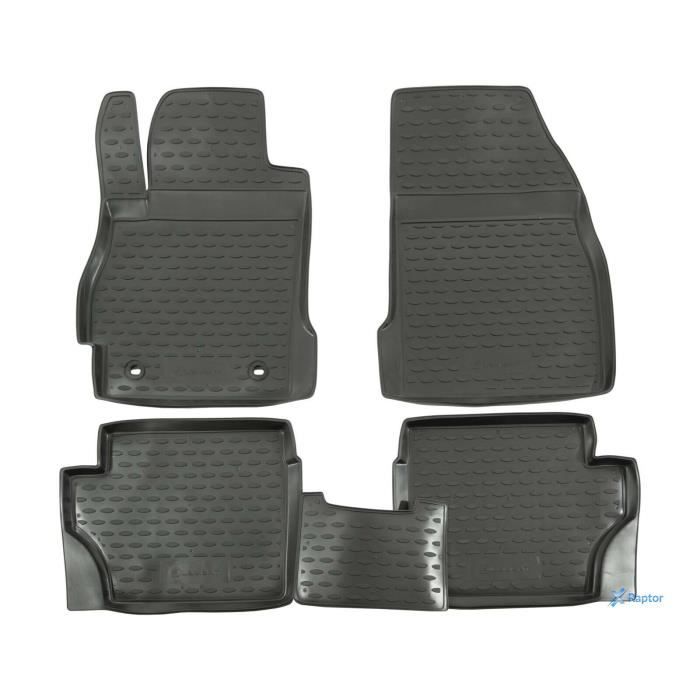 Tapis De Sol En Caoutchouc 3D Exclusive - J&amp;J AUTOMOTIVE - Mazda 2 2007-2014 - Noir - Antidérapant - Sur Mesure