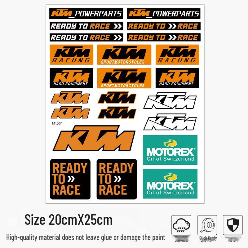 Vodotěsné samolepky na motocykl a helmu KTM 390/790 Duke