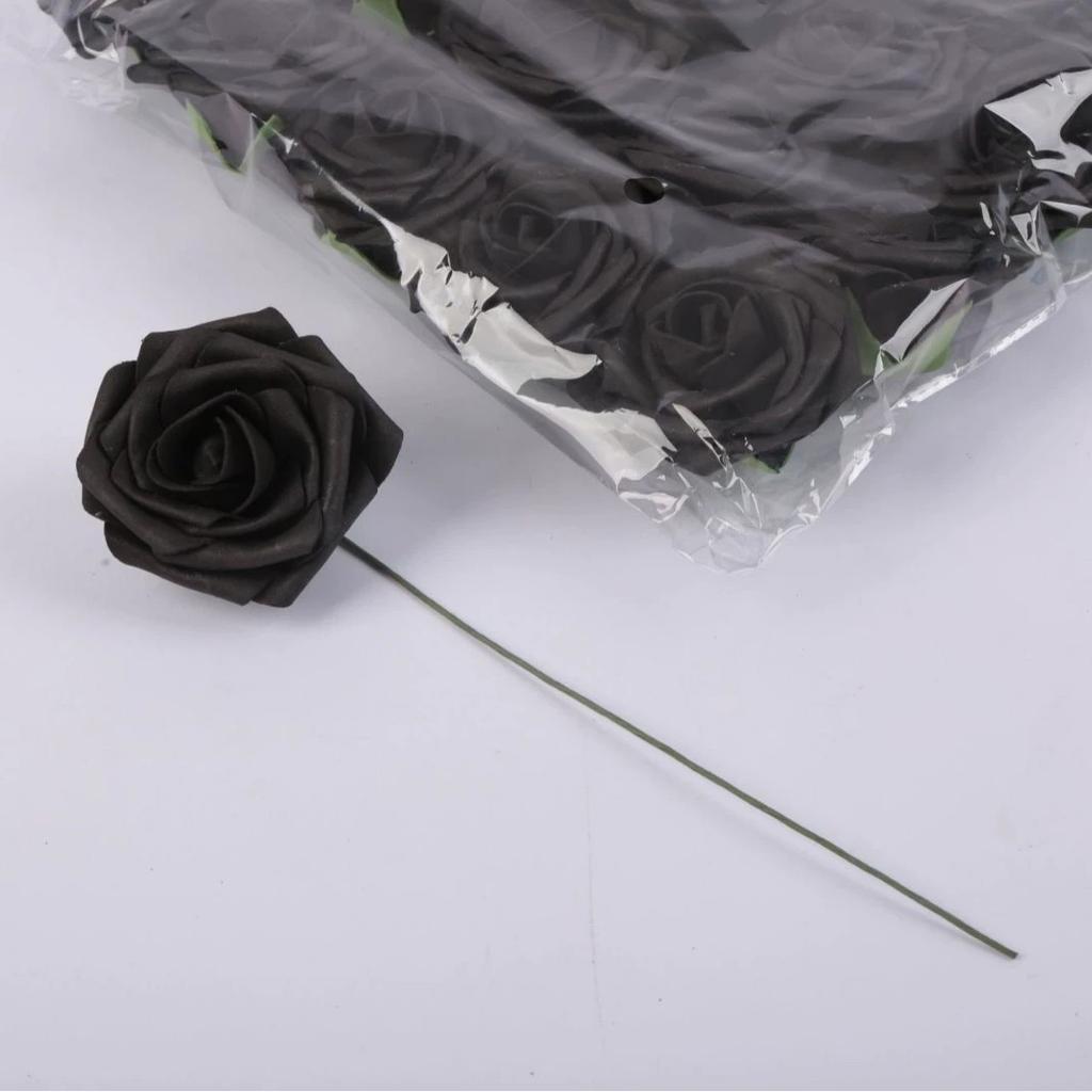 25pcs Ultra-Realistic Artificial Roses with Stem, Elegant Decor for Home,Party,Wedding,for DIY Bouquets,Romantic Centrepieces