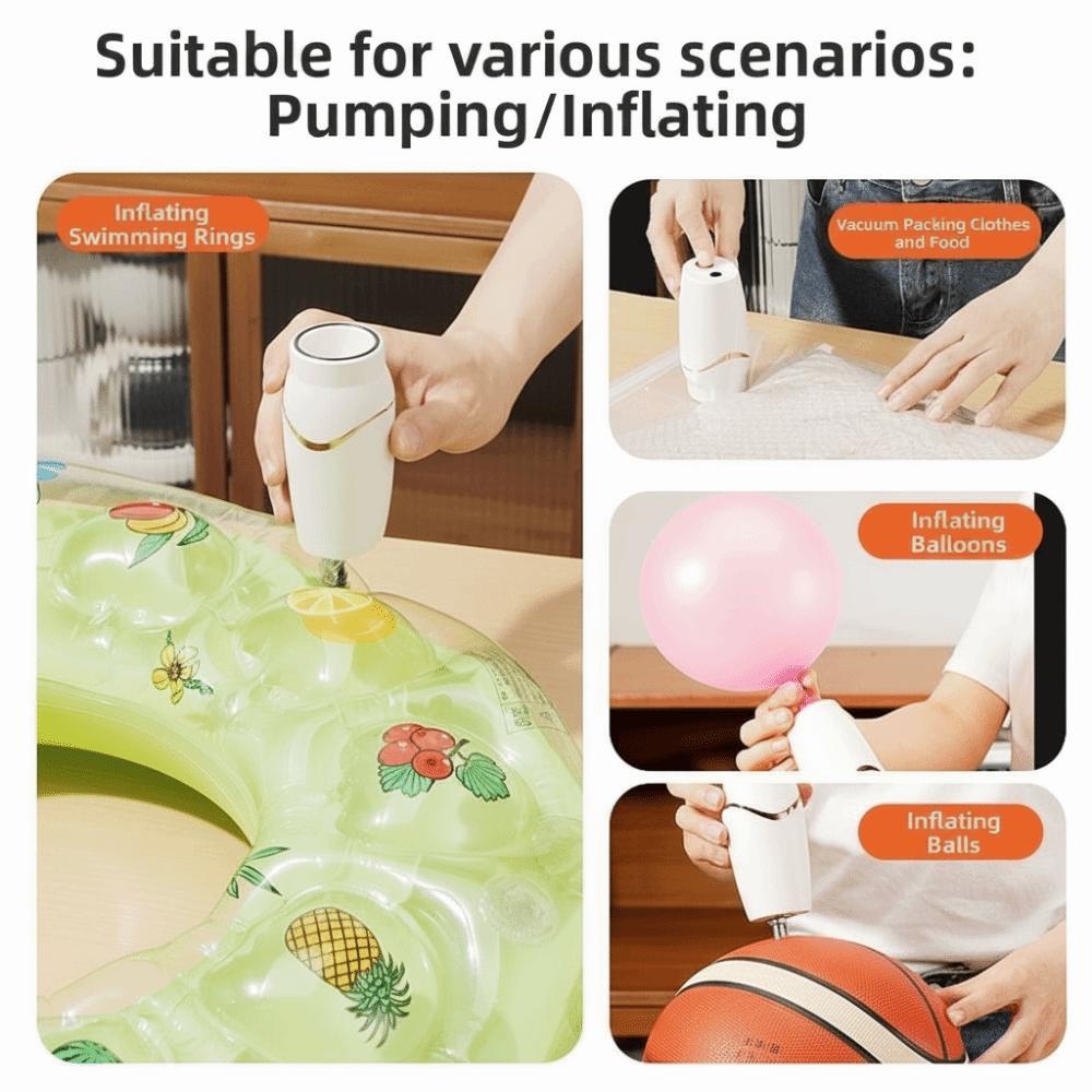 Rechargeable Electric Compressed Bag  Pump Wireless Vacuum Bag Pump  Food Packaging
