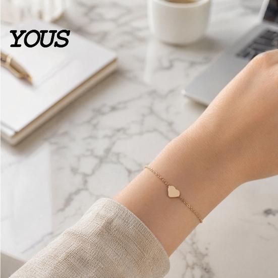 Silver Color Bracelet Necklace Set, Alloy Plating Wear-Resistant Oxidation-Resistant Thin Chain Jewelry, Adjustable Minimalist Love Pendant