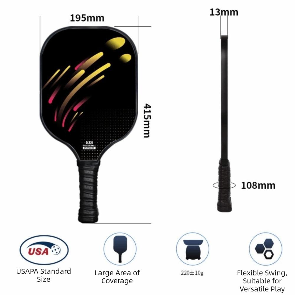 Carbon Fiber Pickleball Paddle Frosted Surface Lightweight Pickleball Rackets High-quality Professional