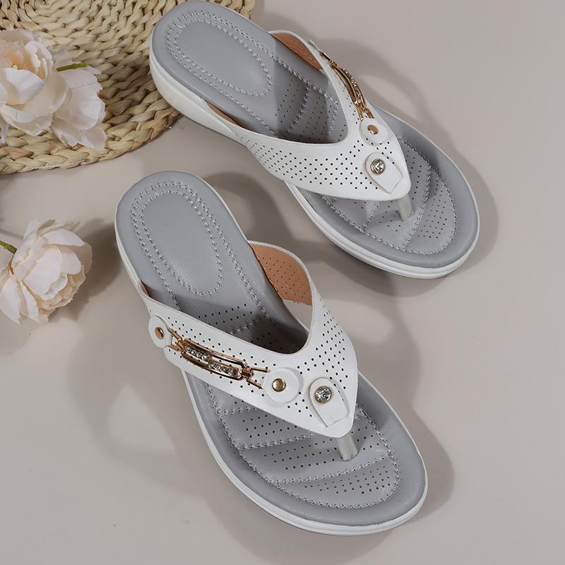 Schuhe für Frauen  Hochwertige Flip Flops Damen Hausschuhe Sommer Keile Damen Sandalen Freizeitsandalen Damen Chaussure Femme