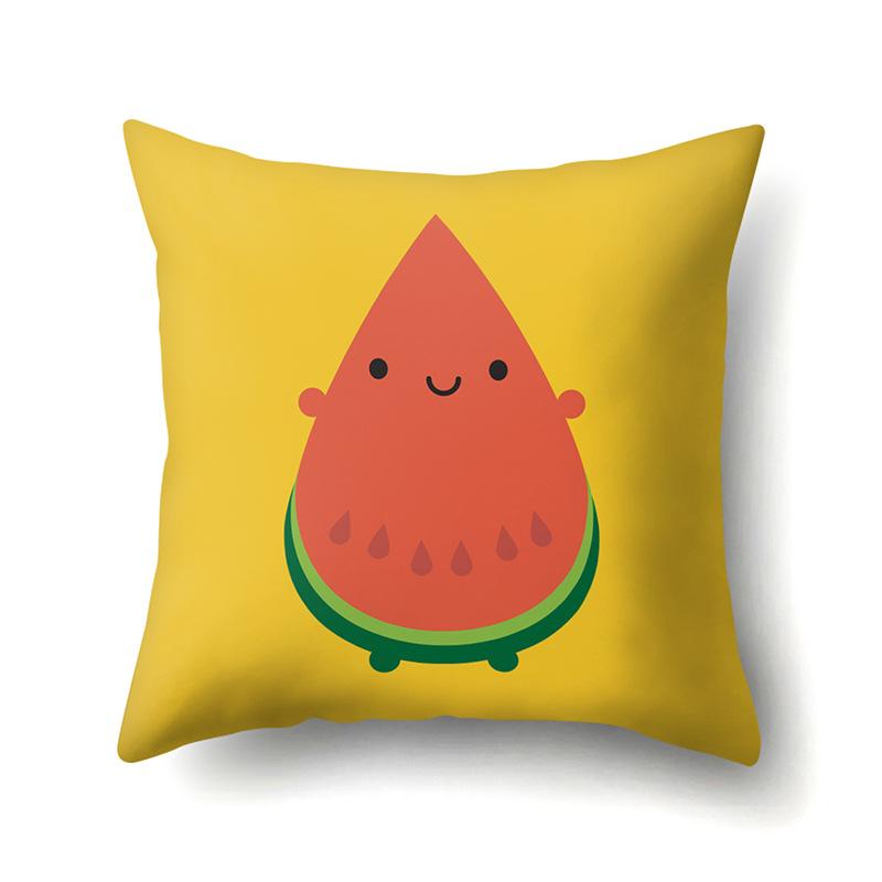 Cool Summer Fruit Polyester Pillowcase Car Decoration Home Print Small Fresh Cute Pillowcase