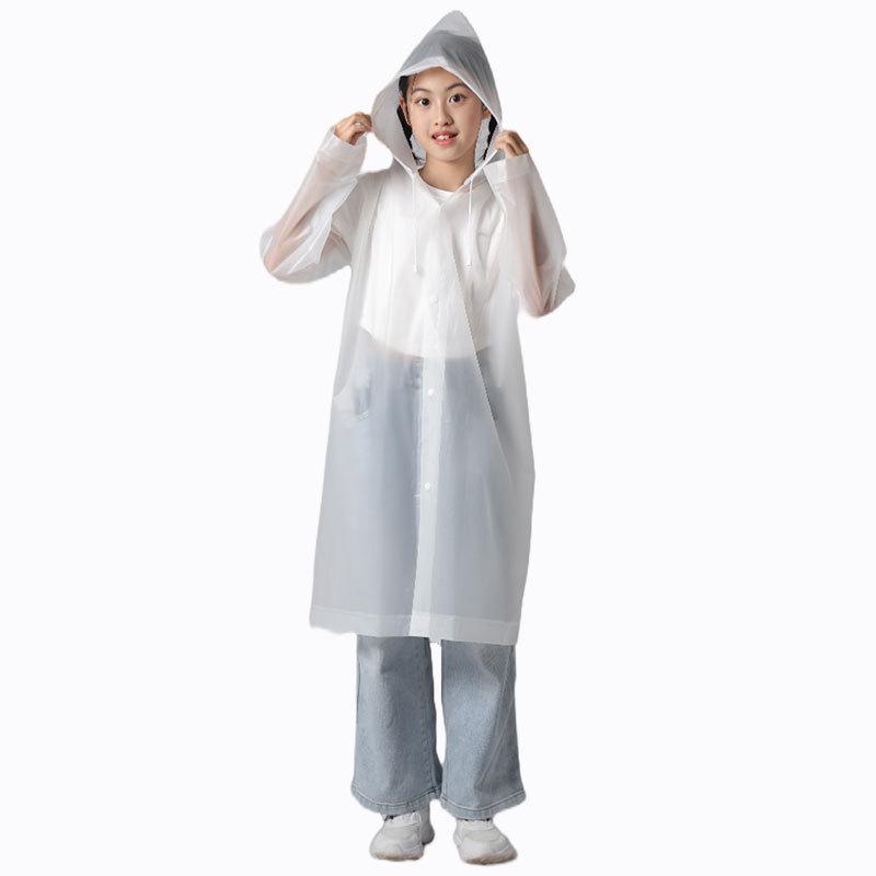 EVA Kids’ Raincoat: Thickened, Explosion-Proof for School, Hiking, Travel - Disposable Outdoor Poncho