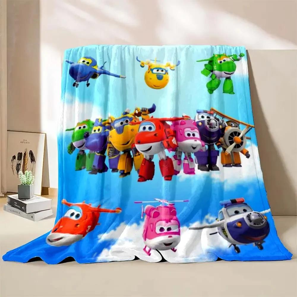 Cute Cartoon Child Blanket Super Wings Children s Luxury Blanket Portable Home Travel Camping Blanket Birthday Gift 75X95CM