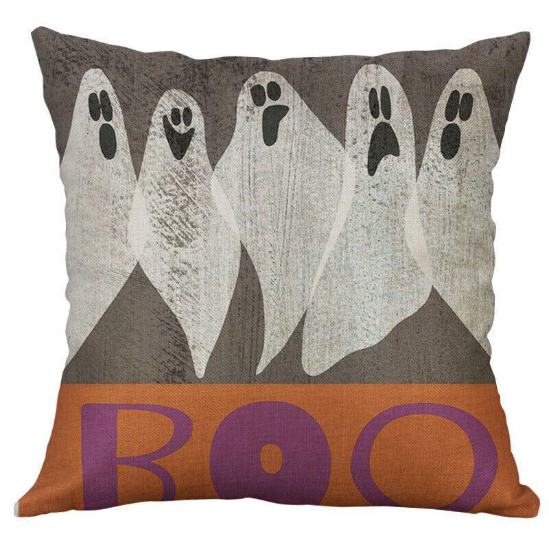 

Хэллоуинская наволочка с животным принтом, хлопково-льняная, декорация для дома Five Ghost