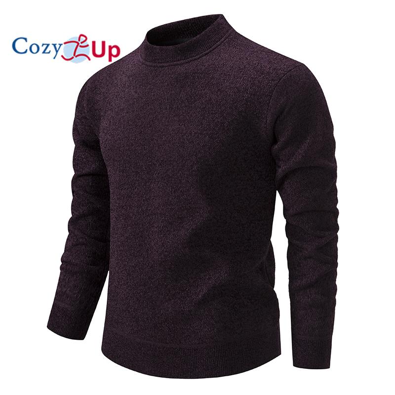 Cozy Up New Style Plus haine pentru bărbați din catifea Pulover de marime mari Tricoturi de culoare solidă pentru bărbați Slim Fit Guler rotund Largi M-3XL