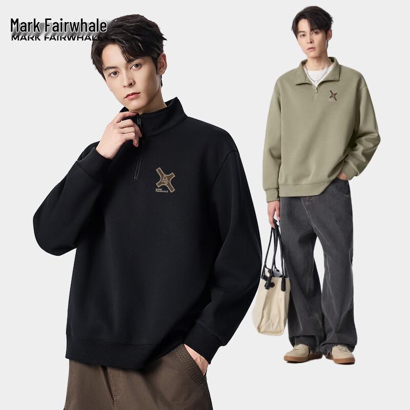 Mark Fairwhale Men's Stand Collar Half-Zip Sweatshirt