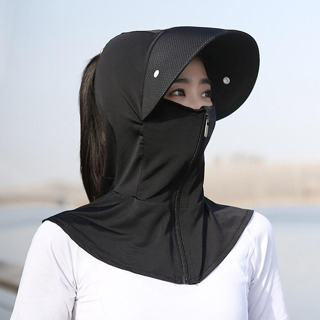 Sun Visor Face Sunshade Summer Hat Black