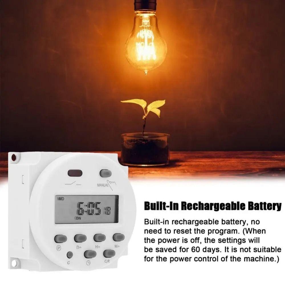 12V24V220V CN101A Timer Switch Built-in Rechargeable Battery Relay Power Time Controller  Billboard