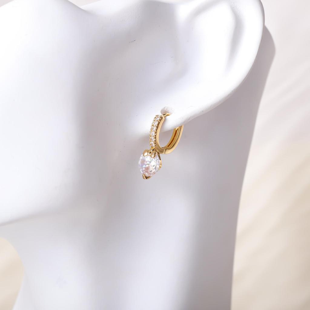Korean Style Luxury Imitation Moissanite Dangle & Stud Earrings