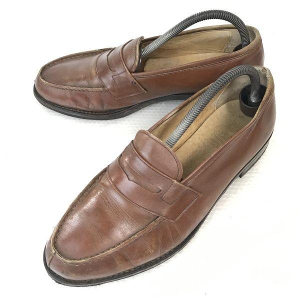 Vintage 60er-70er Friedman Leder Penny Loafer Größe 8.5 26.5 Braun Business Service Schuhe(GEBRAUCHT)