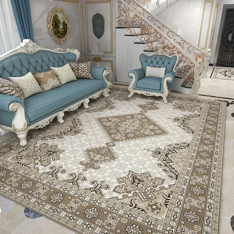 Retro Persian Style Living Room Luxury Decoration Carpet Rugs for Bedroom Hotel Large Area Carpets Lounge Rug Home Decor Mat