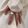 925 Silver Rings For Women Simple Minimalist Retro Heart Open Finger Ring Fashion Band Female Bijoux Gift