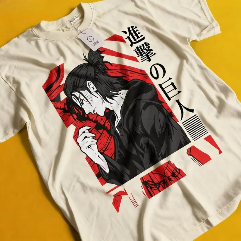 Attack on Titan Anime Elien Ellen Mikasa Printed Tshirt Unisexs and Womens Tshirt Unisexs Top Sports Tshirt Unisexs Tshirt Tee