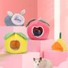 Cute Hanging Hamster Hamk Fruit Shape Cartoon Hamster Cotton House Warm Soft Plush Hamster Sleeping Bag Winter Hamaca Hamster